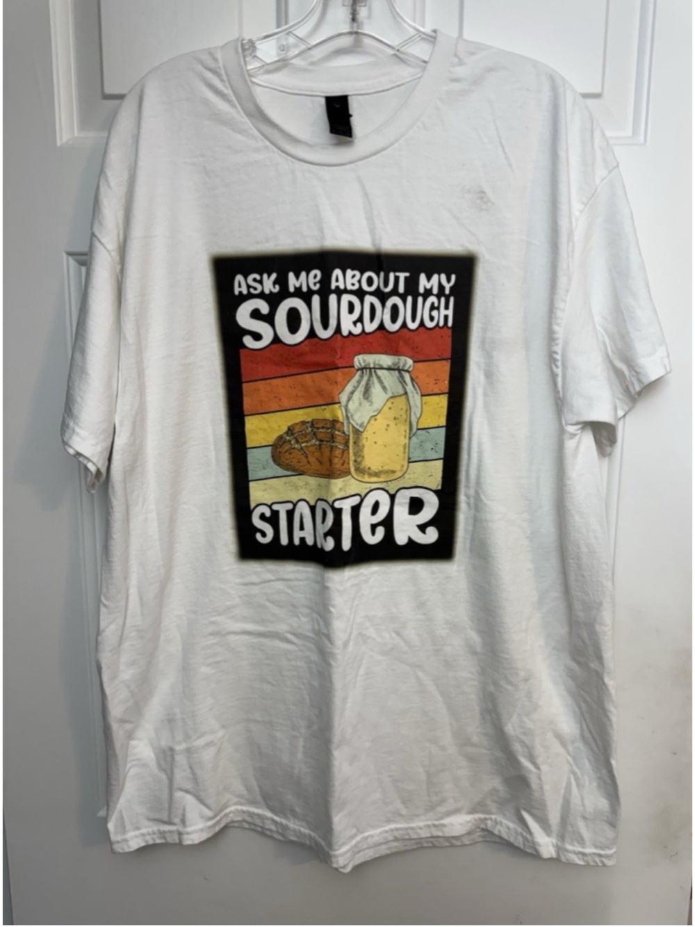 Sourdough Starter Humorous T Shirt. Size XL. Locally made.